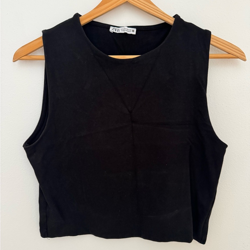 Zara Black Crop Top